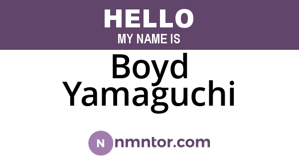 Boyd Yamaguchi