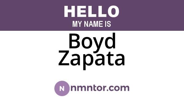 Boyd Zapata