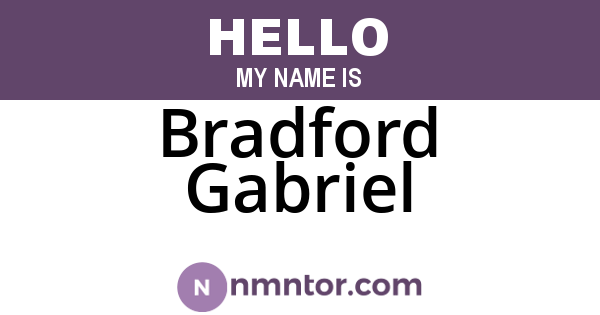 Bradford Gabriel