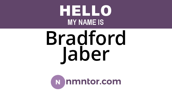 Bradford Jaber