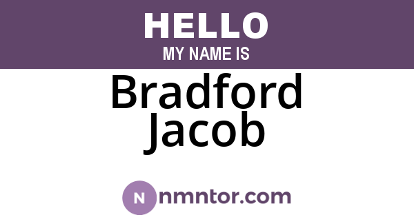 Bradford Jacob