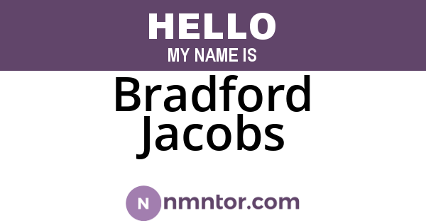 Bradford Jacobs