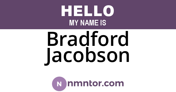 Bradford Jacobson