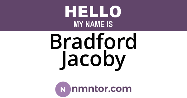 Bradford Jacoby