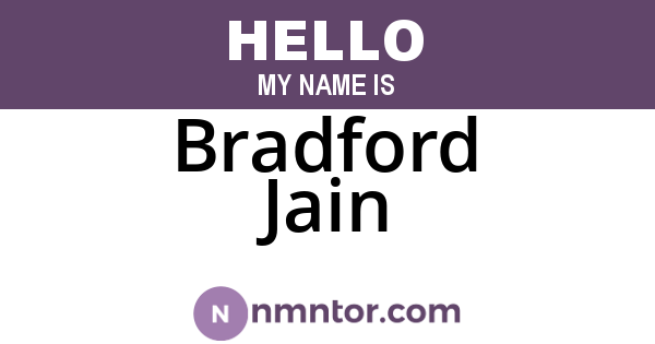 Bradford Jain