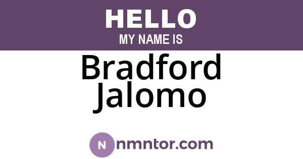 Bradford Jalomo