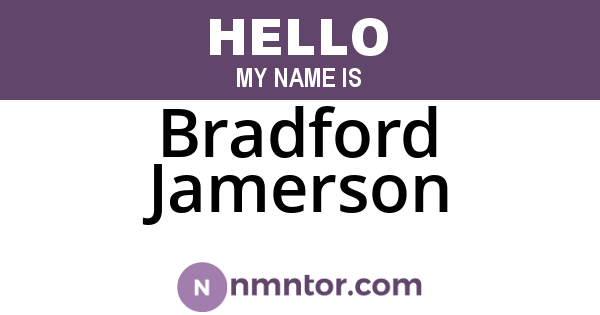 Bradford Jamerson