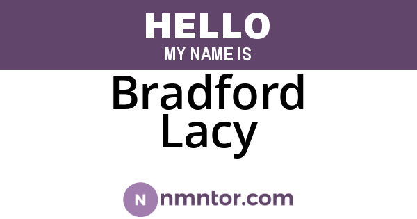 Bradford Lacy