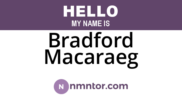 Bradford Macaraeg