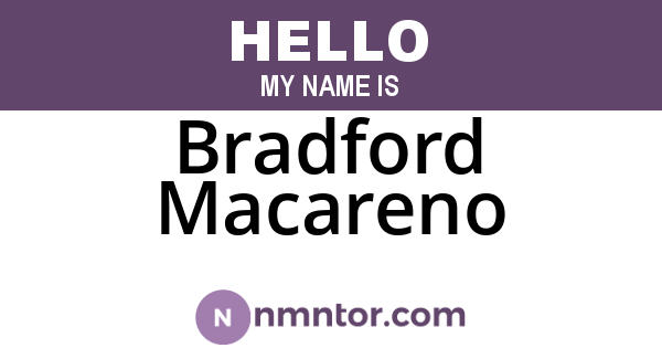 Bradford Macareno