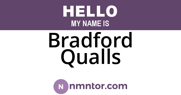 Bradford Qualls