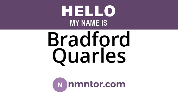Bradford Quarles