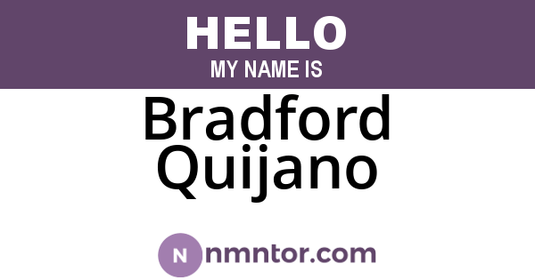Bradford Quijano