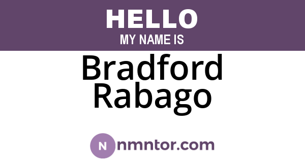 Bradford Rabago