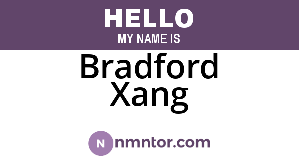 Bradford Xang