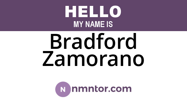 Bradford Zamorano