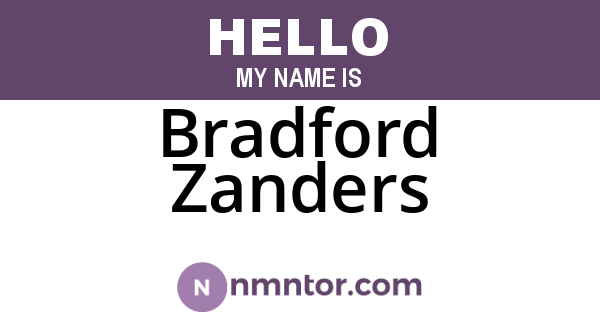 Bradford Zanders