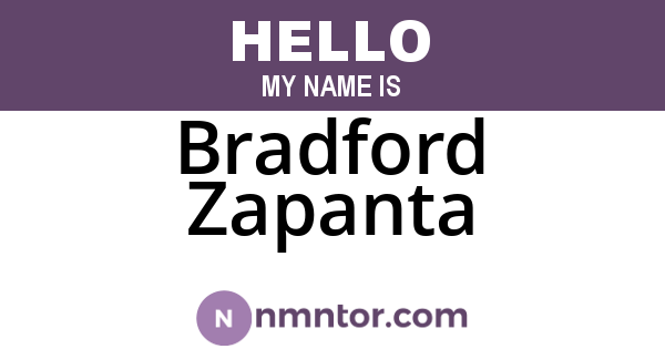 Bradford Zapanta