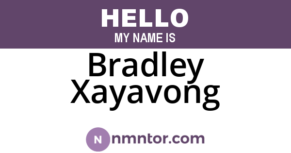 Bradley Xayavong