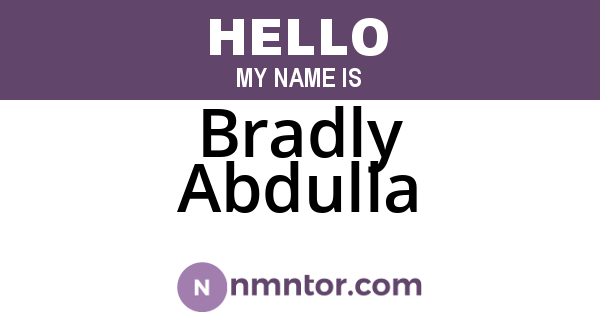 Bradly Abdulla