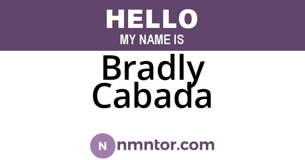Bradly Cabada