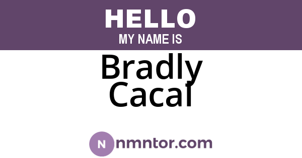 Bradly Cacal