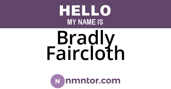 Bradly Faircloth