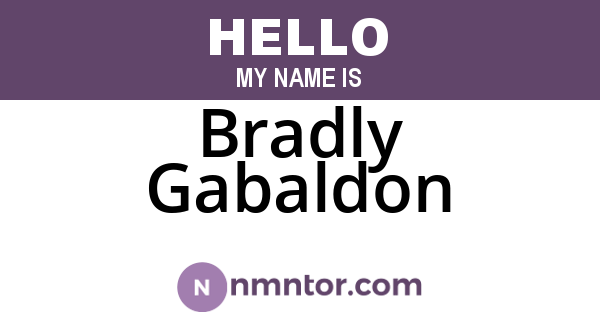 Bradly Gabaldon