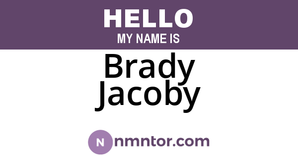 Brady Jacoby