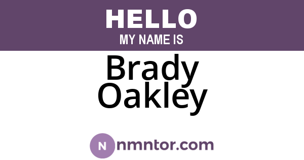 Brady Oakley