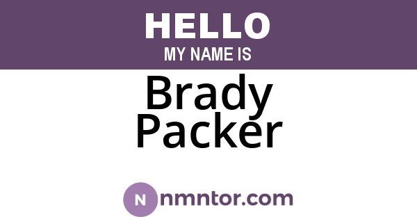 Brady Packer
