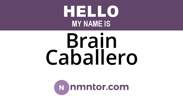 Brain Caballero