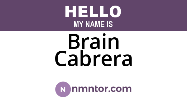 Brain Cabrera