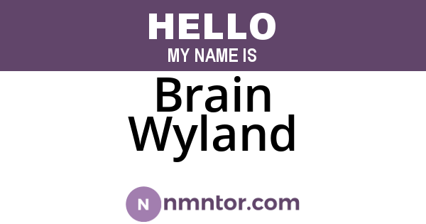 Brain Wyland