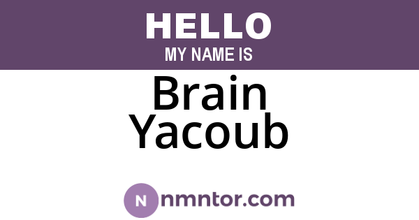 Brain Yacoub