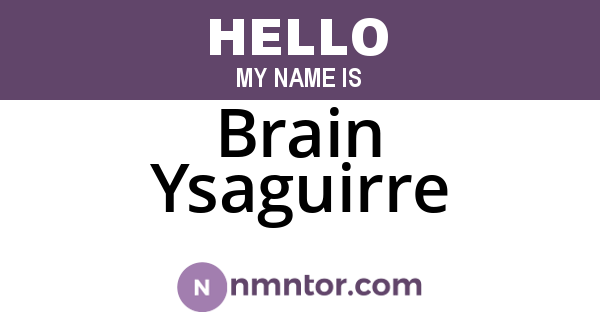 Brain Ysaguirre