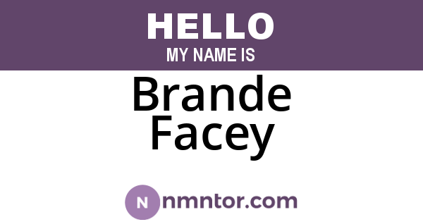 Brande Facey