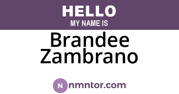 Brandee Zambrano