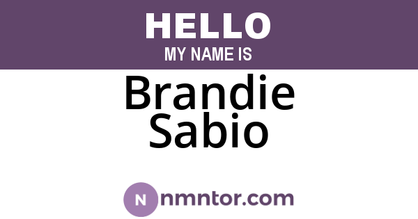 Brandie Sabio