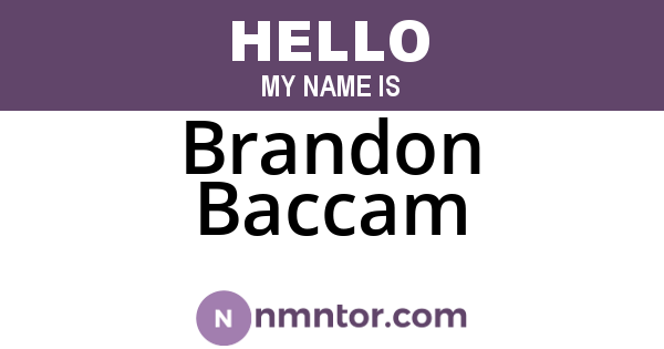 Brandon Baccam