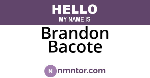 Brandon Bacote