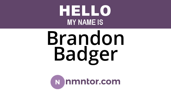 Brandon Badger