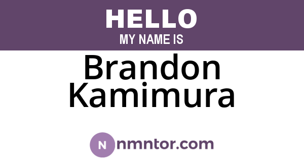 Brandon Kamimura
