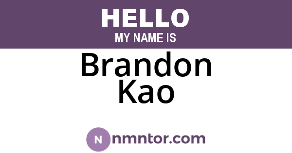 Brandon Kao