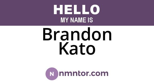 Brandon Kato