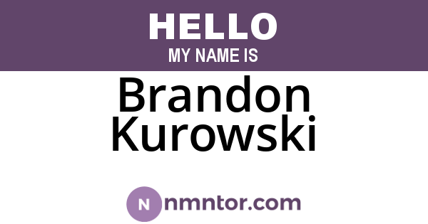 Brandon Kurowski