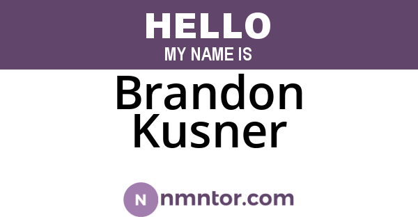Brandon Kusner