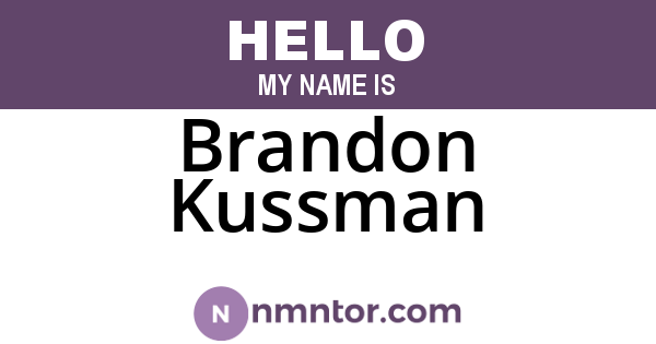 Brandon Kussman