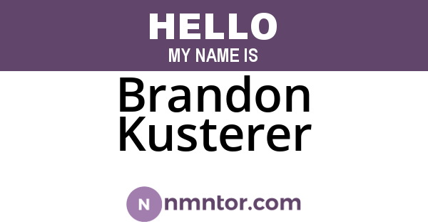 Brandon Kusterer
