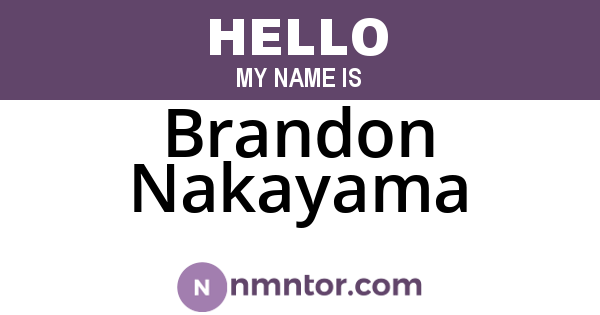 Brandon Nakayama